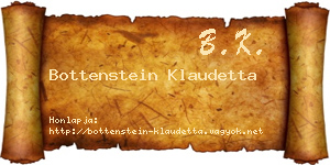Bottenstein Klaudetta névjegykártya